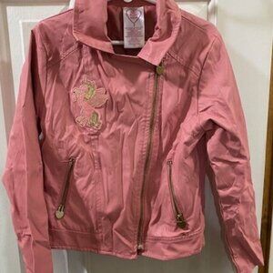 365 Kids Pink  faux Leather Jacket Girls size 7
